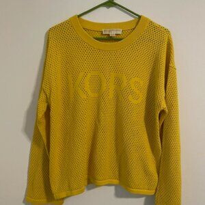 Michael Michael Kors yellow/gold L Cotton Sweater With KORS Logo On The Front